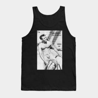 PHYSIQUE PICTORIAL - Vintage Physique Muscle Male Model Magazine Cover Tank Top